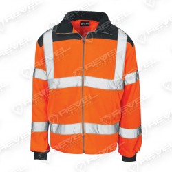 HI VIS Fleece jacket-rain patch